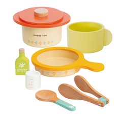 우디 푸디Woodypuddy 처음으로 남아 냄비 프라이팬 세트 자석 나무 장난감 그대로 우디 푸디, 1개, 상세페이지 참조