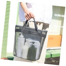 메쉬목욕가방 샤워파우치 물빠짐망사 욕실수납, 그레이, 상세페이지 참조