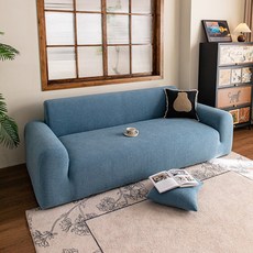 효담상회 사계절 모던 쇼파커버패드 3 / 4인용, 1개, 07.블 루 3인용