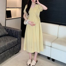 임부복 여름 세트 하객룩 빅사이즈 코디 바지 니트 상의 긴팔 만삭 원피스 봄 투피스 캐주얼 스커트 롱 반팔