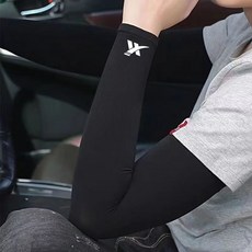 冰袖防曬女冰薄袖套冰絲料防紫外線手套戶外夏季長款騎行護具袖套, 純色隨機發貨【一雙裝】,拇指款, 1個