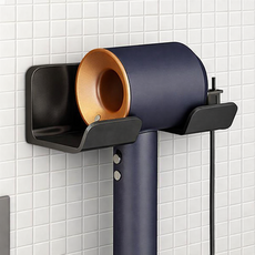 온리담 간편 드라이기걸이 무타공 베이직 기본형 드라이기거치대, 블랙, 1개