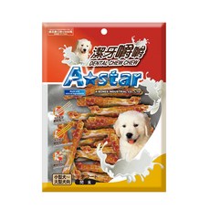 A★star 雞肉鮪魚潔牙嚼嚼棒 小型犬大型犬適用 220g袋裝, 雞肉鮪魚嚼嚼 短棒, 220g, 1包
