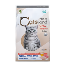 캐츠랑 전연령 올라이프 고양이 건식사료, 닭+참치, 20kg, 1개