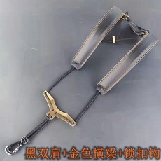 薩克斯雙肩帶 舒適加長通用配件, 1個, 黑色雙肩 金色橫樑