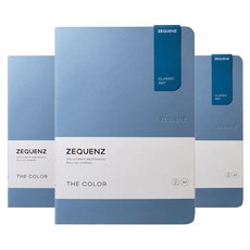 지퀀스 타임밸류 360 도트 더 컬러 노트 A5 L 100매입, 라이트 블루, 3개