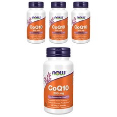 NOW Foods CoQ10 200mg素食膠囊, 60顆, 4罐
