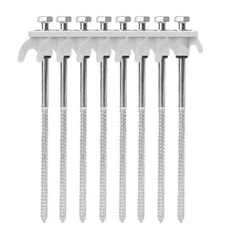 10/2Pcs 육각 소켓 스테이크가있는 의무 나선형 나사 접지 앵커 캠핑 스테이크 텐트 접지 네일 헤비 듀티, 07 White - 8pcs