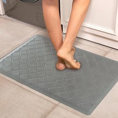 43.9 x 76.2cm(17.3 30인치) 방수 피로 방지 컴포트 주방 매트 두꺼운 미끄럼 스탠딩 데스크 사무실 가정 차고용 상업용 패드, Grey