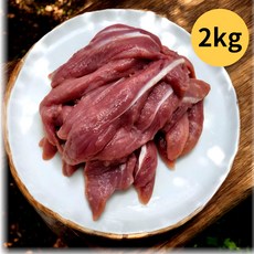 신선하고 고소한 국내산 오리안심 냉동 생식 간식 저지방 고단백, 1개, 2kg