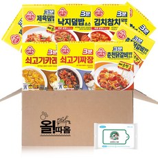 오뚜기 3분 세트 (쇠고기카레 2p + 쇠고기짜장 2p + 제육덮밥 2p + 낙지덮밥 2p + 춘천닭갈비 2p + 김치참치덮밥 2p), 1세트