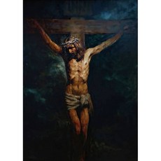 예수 그리스도 사자 십자가 그림 포스터 캔버스 팝아트 액자 레트로 클래식 빈티지 유니크, 20X30cm no frame