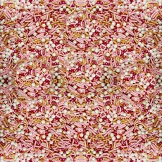 Confect 레드 화이트 & 골드 펄 케이크 스프링클 믹스 - 케이크 컵케이크 및 디저트를 위한 메탈릭 식용 장식 토핑 | 비건 글루텐 프리 너트 프리 콩 프리 유, FM19