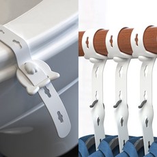 丹丹悅生活 多功能提蓋收納帶 馬桶掀蓋器 衣架掛勾 矽膠材質 不沾手設計, 灰色