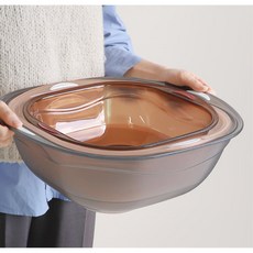 사각 반투명 세수대야 다라이 주방대야 욕실 설거지통 보울 바스켓, 볼 중 블루
