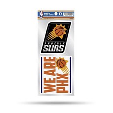 Rico Industries NBA 더블 업 다이 컷 2피스 스티커 시트, 피닉스 선스
