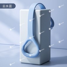台灣現貨 公司經營 每日出貨 8字拉力繩 拉力帶，高彈力材質，舒適防滑握把，多功能健身器材, 雲水藍 進階款, 1個
