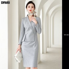 DFMEI 고급스러운 오피스룩 원피스 여 여름 통근기질 명원 작업복 패션매물