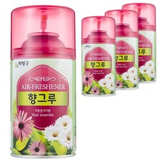 리빙굿 향그루 실내용 방향제 자동분사기 본품, 280ml, 4개, 후로랄향