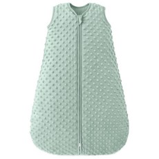 FILLEEP 플리스 아기 수면 주머니 0-6개월 2.5 토그 플러시 도트 포함 유아 유아용 겨울 아기 착용 가능한 담요 양방향 지퍼 따뜻한 침낭 그레이, FILLEEP 플리스 아기 수면 주머니, 0-6개월 2