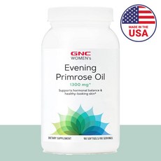GNC 우먼스 이브닝 프림로즈 오일 1300mg 소프트젤, 1개, 90정