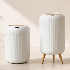 더볼트랩 자동센서 인테리어 쓰레기통 14L, 화이트
