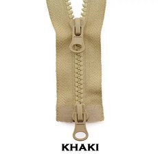5# 60/70/80/90/100/120/150 cm 금속 지퍼 플래티넘 오픈 엔드 자동 잠금 봉제 의류, 01 5 #, 01 80cm, 02 Khaki