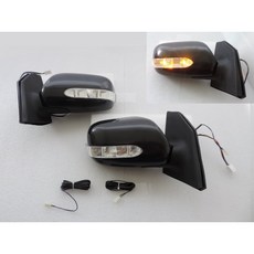 大禾自動車 手動折疊 LED 後視鏡 方向燈 5P 未烤漆 適用於 TOYOTA ALTIS COROLLA 01-07年, 1個, 副駕