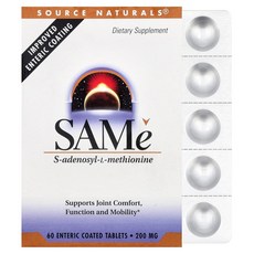 소스네츄럴스 SAMe(토실레이트 이황 산염) 200mg 장용성 코팅 정제 60정, 2kg, 1개