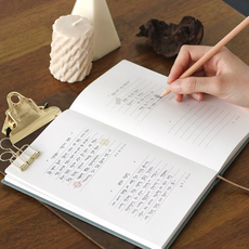 감사 일기 칭찬 태교 육아 필사 감정일기 하루 한줄 생각정리 성인 일기장, 01 크림