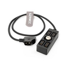 SZRMCC D-Tap 수 - 4 포트 암 D-탭 스플리터 허브 전원 케이블 Anton-Bauer V-마운트 골드 마운트 배터리(스트레이트 케이블), 스트레이트 케이블