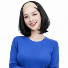 파티 코스프레 마빡이 대머리 가발, 블랙, 1개