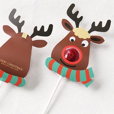 D31 크리스마스 루돌프사탕페이퍼 6개sjl7+4viz