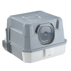 封閉式抽屜貓砂盆 加大空間 防止異味貓砂帶出, 象牙白, 1個