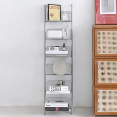 EVER HOUSE 雜誌架 書塔 立式 壁掛層架, 銀色, 6層