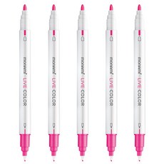 모나미 라이브칼라 낱색(리뉴얼)/트윈타입, 핑크(RP 24), 5개