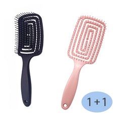 퍼스트 헤어 볼륨 머리빗 드라이빗 엉킴방지 두피마사지 핑크+블랙 2p, 2개, 핑크/블랙