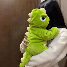 貓咪衣服可牽引恐龍裝法蘭絨保暖加厚狗狗衣服幼貓小型犬寵物衣服, 大眼恐龍裝（淺綠）,XL【建議10-13斤參考胸圍背長】, 1個