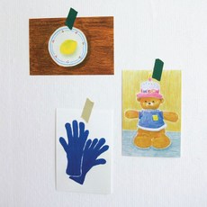 리틀띵 포스트 손그림 카드 part 04 X5개 축하카드 hol+6720MI, 20 HBD 곰돌이