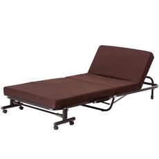 Simple Life 高反發支撐14段收納折疊床(簡易組裝)咖啡KR, 咖啡色