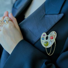 러빈볼 팔레트 스노우볼 브로치 (luvinball Palette Snowball Brooch), One, 1개