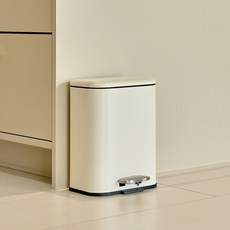 몬도홈 무소음 인테리어 페달 휴지통, 화이트