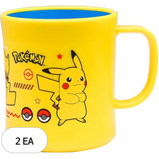 릴팡 포켓몬스터 키요 더블컬러 핸들컵 L, 혼합색 (포켓몬스터 ), 2개