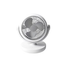 桌面循環扇 三檔風速 180度調整 渦輪扇葉 低噪音 定時功能, White, XD-ZMXHS01