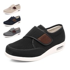 유윤 경량 가죽덮개용 니트 발편한 논슬립 슬립온 3cm 찍찍이 효도화 남녀 DW-13