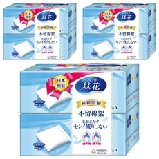 Silcot 絲花 極緻肌觸化妝棉, 日本原裝, 四角封口設計, 不留棉絮, 絲質觸感, 164片, 3組