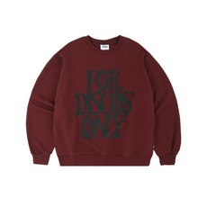 엠오오 [기모/논기모] 피치스킨 디스코 그래픽 맨투맨 - 버건디