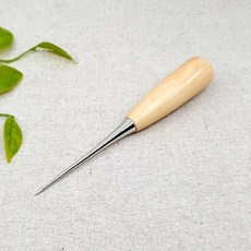 NEW) 나무손잡이 나무송곳 미싱부자재(약12cm), 1개