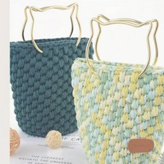 가방 DIY 고양이 공예 수예 손잡이, 고양이\실버, 1개