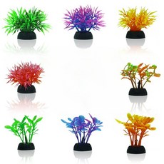 수족관 조경용 인공수초 3~5cm 어항 인조식물 장식 구피수초 모스수초 꾸미기용품 3_황색 바늘, 1개